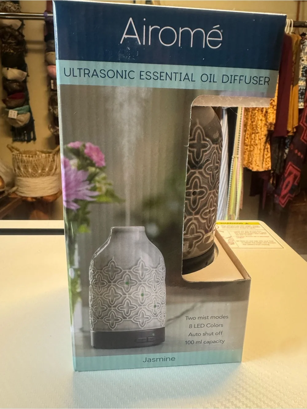 Airomé Jasmine Ultrasonic Essential Oil Diffuser - Gray Pattern
